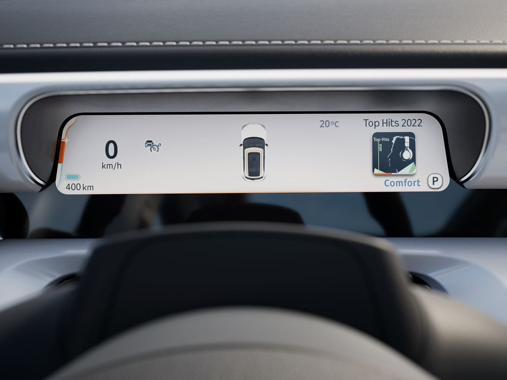 Le SUV urbain cinq places électrique smart #1 affiche des porte-à-faux courts