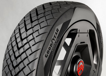 Le pneu concept Eagle Go est composé pratiquement totalement de matériaux renouvelables