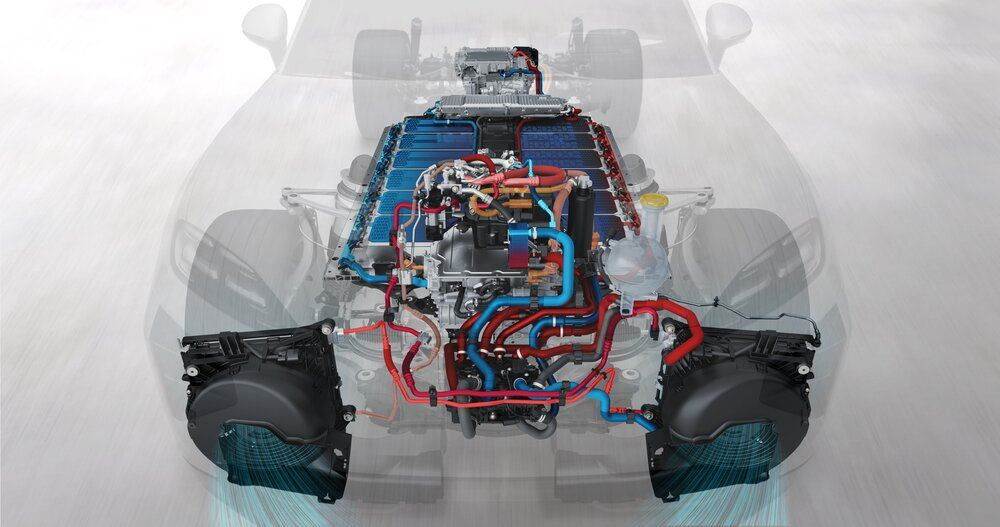 La batterie de 113 kWh du Porsche Cayenne Electric est directement intégrée à la structure du véhicule