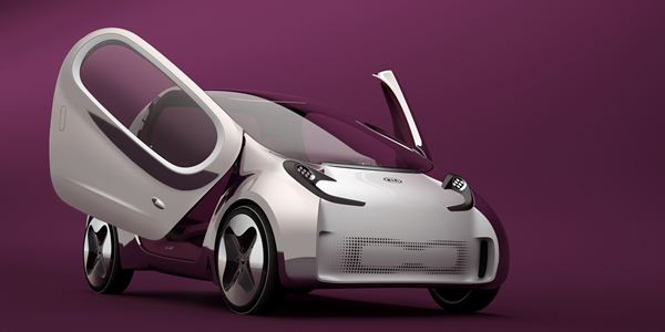 Un concept de microvoiture électrique Kia de trois mètres