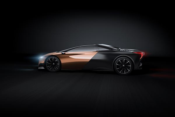 Un concept Peugeot de super-car hybride à moteur V8 doté de 600 ch