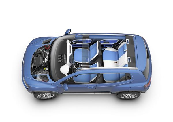 Un concept de petit SUV Volkswagen Taigun dévoilé au salon de Sao Paulo