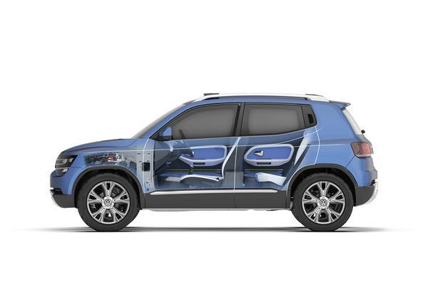Un concept de petit SUV Volkswagen Taigun dévoilé au salon de Sao Paulo