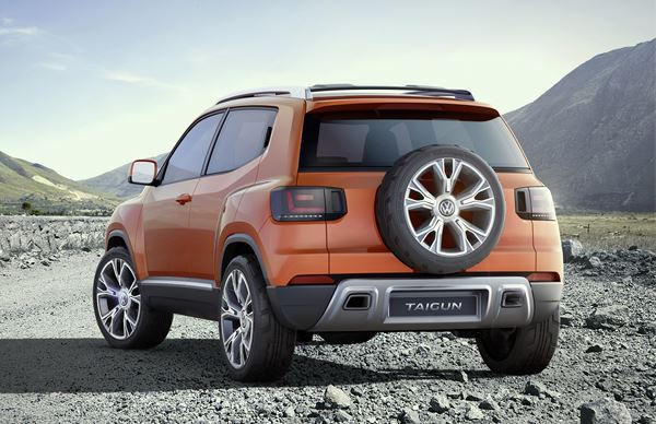 Un concept de petit SUV Volkswagen Taigun abouti présenté au salon de New Delhi
