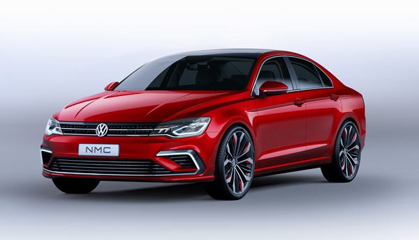 Un concept-car de coupé quatre portes Volkswagen à Pékin