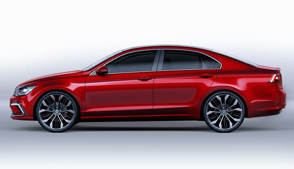 Un concept-car de coupé quatre portes Volkswagen à Pékin