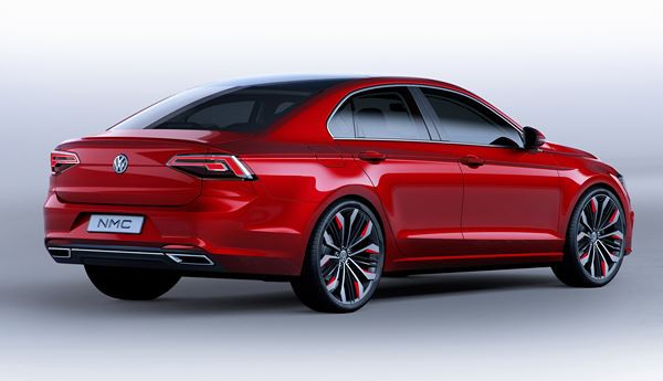 Un concept-car de coupé quatre portes Volkswagen à Pékin