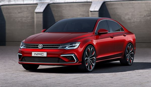 Un concept-car de coupé quatre portes Volkswagen à Pékin