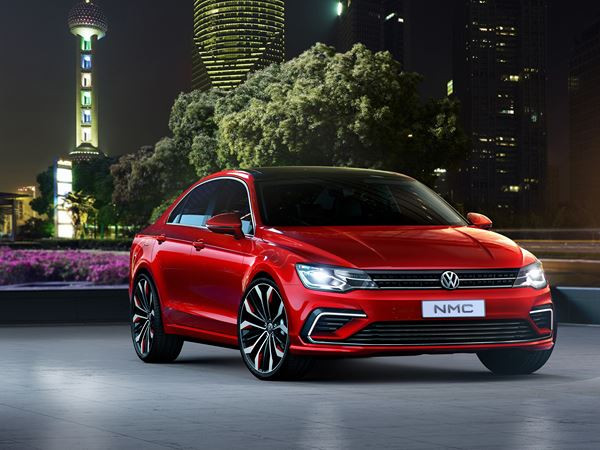 Un concept-car de coupé quatre portes Volkswagen à Pékin
