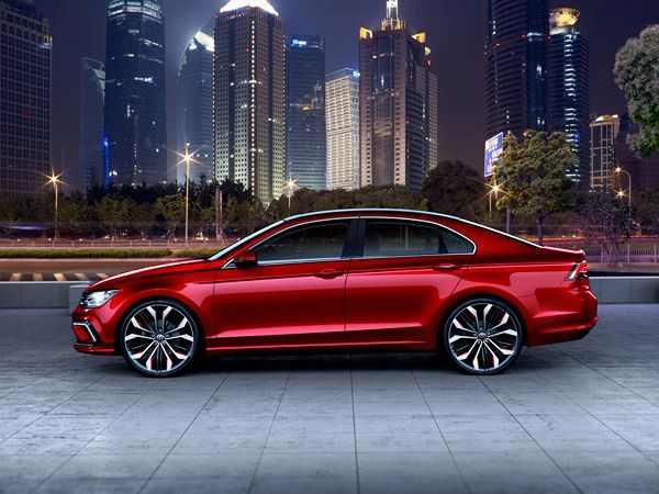 Un concept-car de coupé quatre portes Volkswagen à Pékin