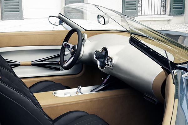 Un petit roadster biplace Mini Superleggera Vision aux lignes épurées
