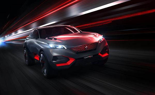 Le concept Peugeot Quartz exprime un style sportif et puissant
