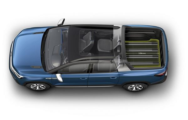 Volkswagen Tarok: un concept de pick-up doté d'une zone de chargement variable