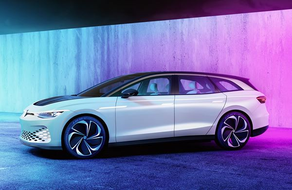 Le concept-car électrique Volkswagen ID. Space Vizzion offre l'espace d'un SUV