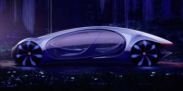 Le Mercedes Vision AVTR zéro émission embarque quatre moteurs électriques
