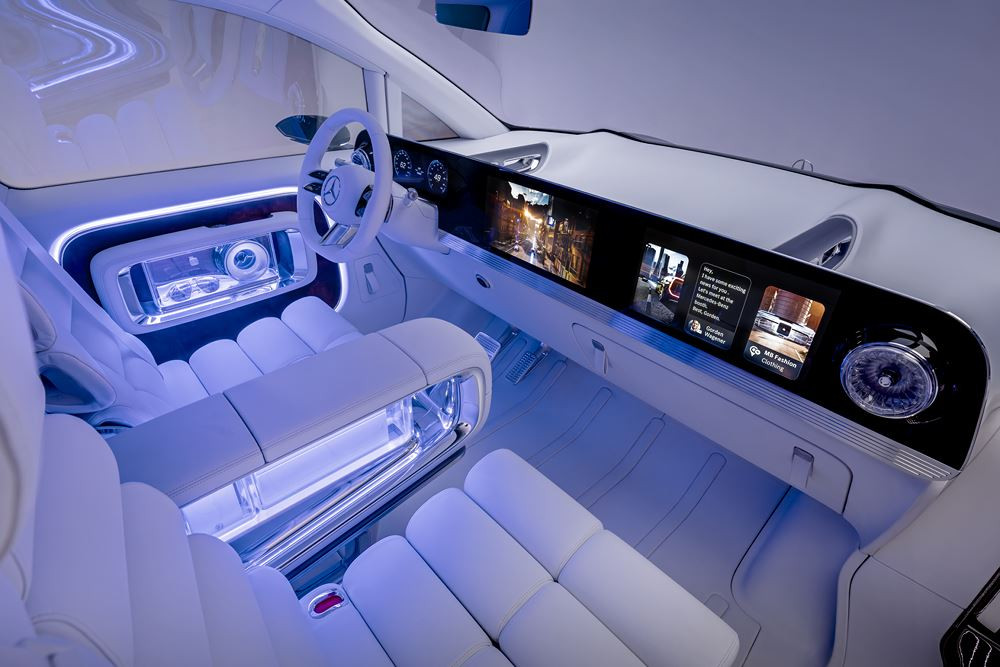 Le showcar Mercedes-Benz Vision V donne un aperçu d'un grand monospace ultra haut de gamme