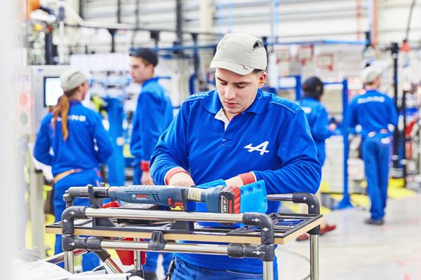 Usine Alpine de Dieppe: un site spécialisé dans l’assemblage d’un véhicule tout aluminium