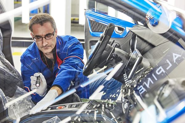 Usine Alpine de Dieppe: un site spécialisé dans l’assemblage d’un véhicule tout aluminium