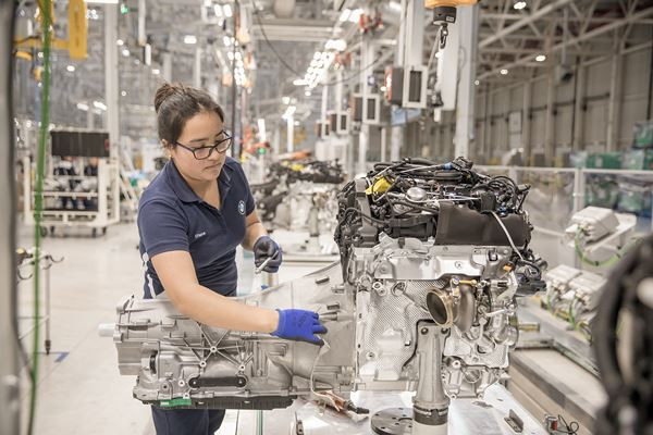 L'usine BMW San Luis Potosi au Mexique dispose d'une capacité de 175 000 véhicules