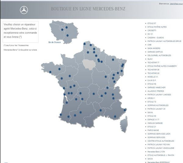 Mercedes ouvre sa boutique de e-commerce sur la toile