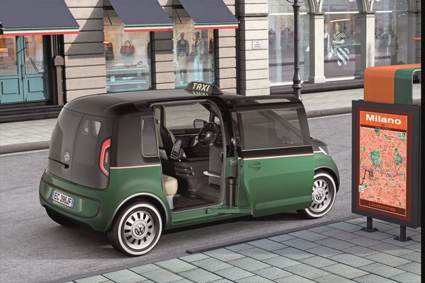 Première mondiale du concept électrique Volkswagen Taxi Milano à la foire d'Hanovre