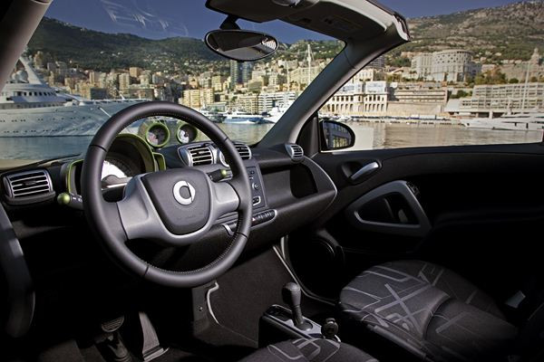Descente en ville en Smart Fortwo électrique