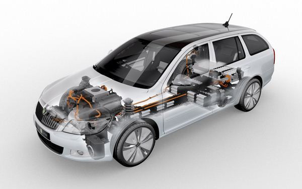 Skoda présente un concept d'Octavia électrique à Paris