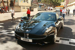 La Fisker Karma fait ses débuts européens sur le circuit de Monaco
