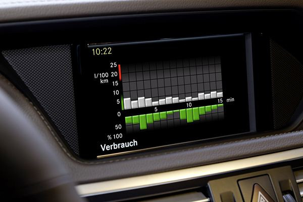 Une Mercedes Classe E hybride diesel en approche