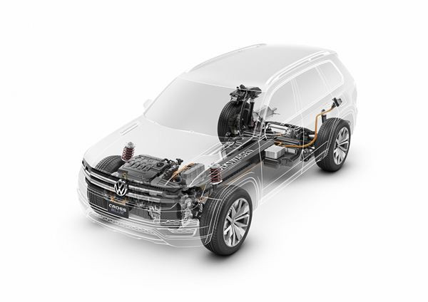 Le Volkswagen CrossBlue embarque une technologie hybride diesel rechargeable