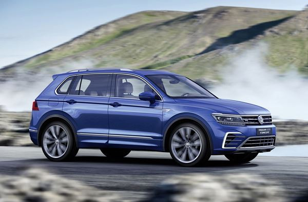 Un concept Volkswagen Tiguan GTE avec des panneaux solaires