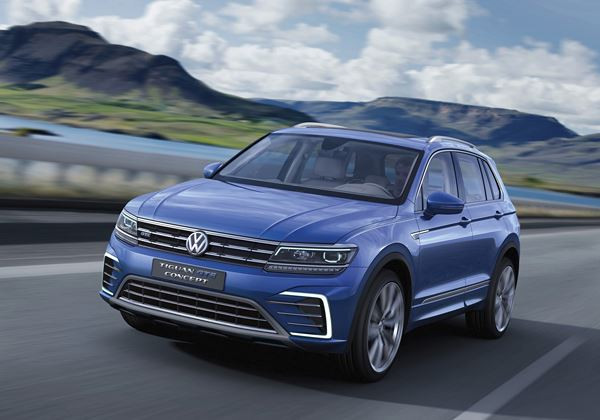 Un concept Volkswagen Tiguan GTE avec des panneaux solaires