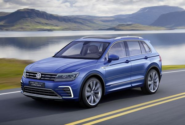 Un concept Volkswagen Tiguan GTE avec des panneaux solaires