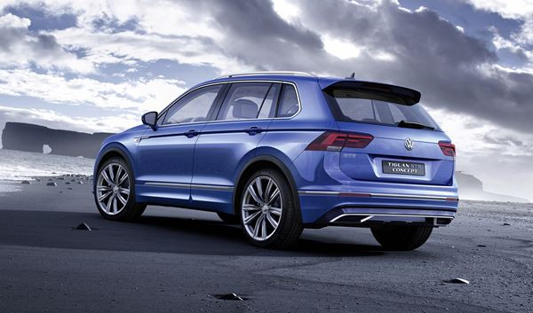 Un concept Volkswagen Tiguan GTE avec des panneaux solaires