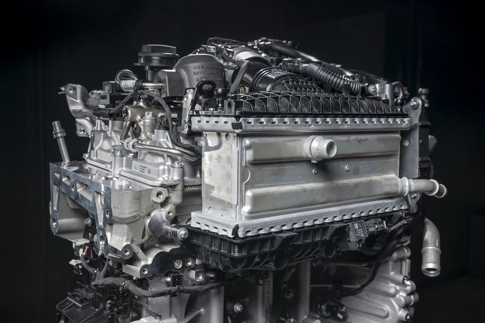 Une motorisation hybride 48 volts Mercedes capable de récupération d'énergie et de conduite électrique