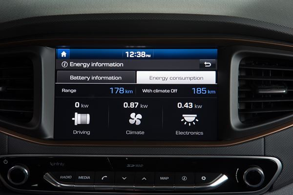 La Hyundai Ioniq Électrique revendique une autonomie de 280 km