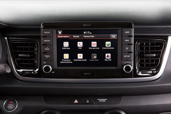 La Kia Rio affiche des lignes droites et des surfaces lisses