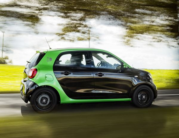 La smart forfour électrique revendique une autonomie de 155 kilomètres NEDC