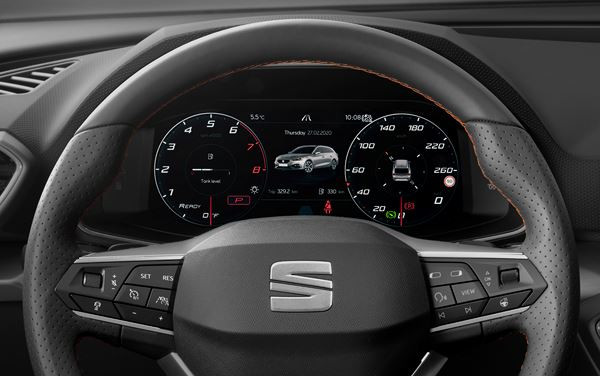 La Seat Leon adopte sur une face avant déterminée avec un aspect tridimensionnel