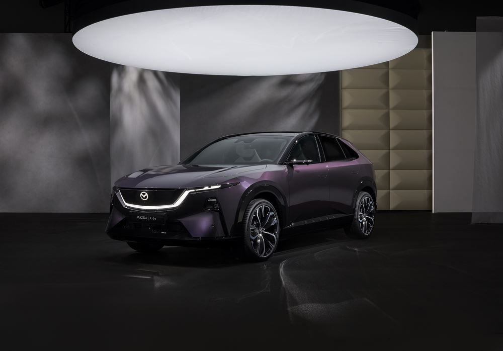 Le SUV électrique de taille moyenne Mazda CX-6e 190 kW 78 kWh affiche une autonomie WLTP de 484 km