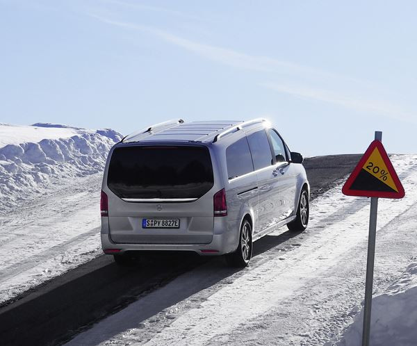 Le Mercedes EQV électrique finalise ses essais de développement hivernaux