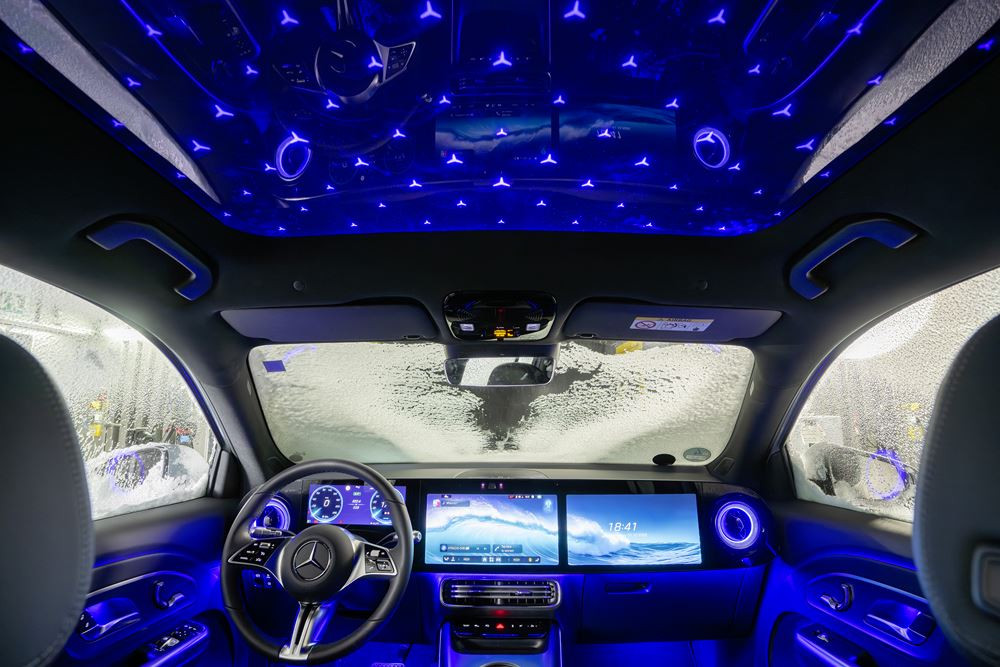 Le Mercedes Benz GLB en phase de test sous les températures les plus froides