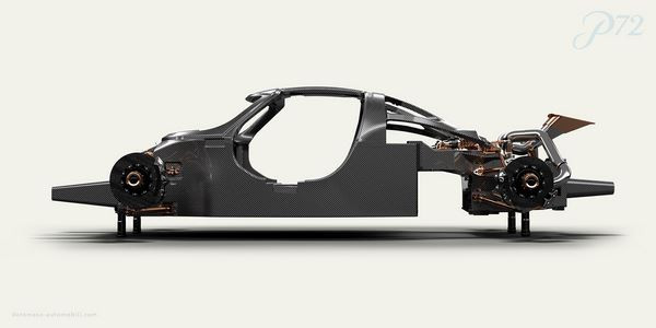 La De Tomaso P72 est propulsée par un V8 de 5.0 litres d'environ 700 ch