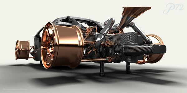 La De Tomaso P72 est propulsée par un V8 de 5.0 litres d'environ 700 ch