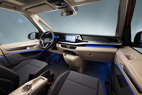 Le combispace Volkswagen Multivan dispose d’un aménagement de sièges modulable