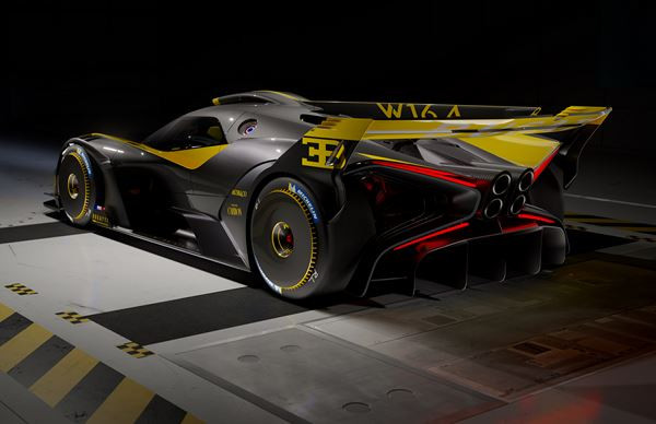 L'hypersportive Bolide Bugatti affiche un rapport poids/puissance de 0,9 kg/ch