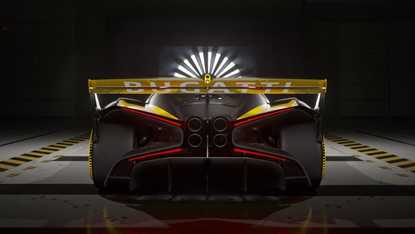 L'hypersportive Bolide Bugatti affiche un rapport poids/puissance de 0,9 kg/ch