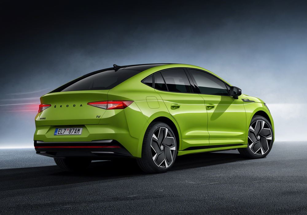 La Skoda Enyaq Coupé iV RS électrique développe 300 ch et 460 Nm de couple