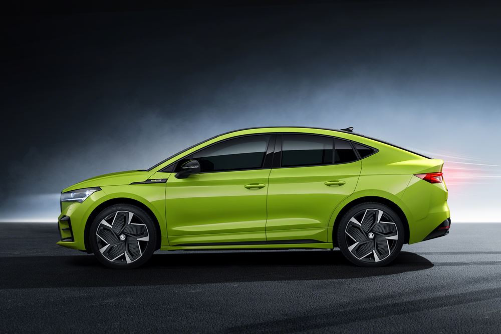 La Skoda Enyaq Coupé iV RS électrique développe 300 ch et 460 Nm de couple