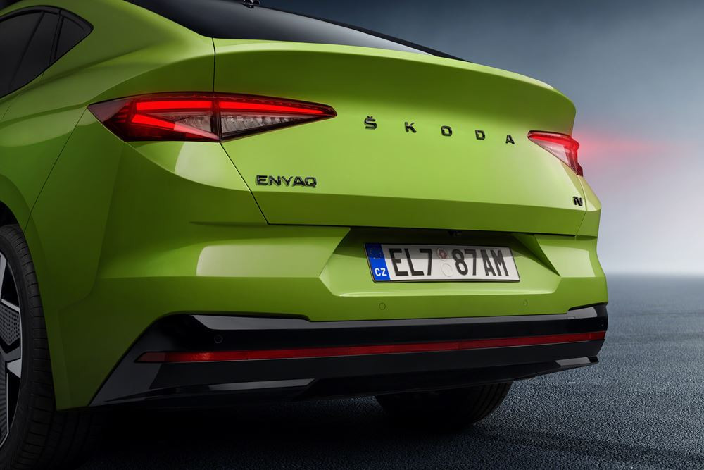 La Skoda Enyaq Coupé iV RS électrique développe 300 ch et 460 Nm de couple